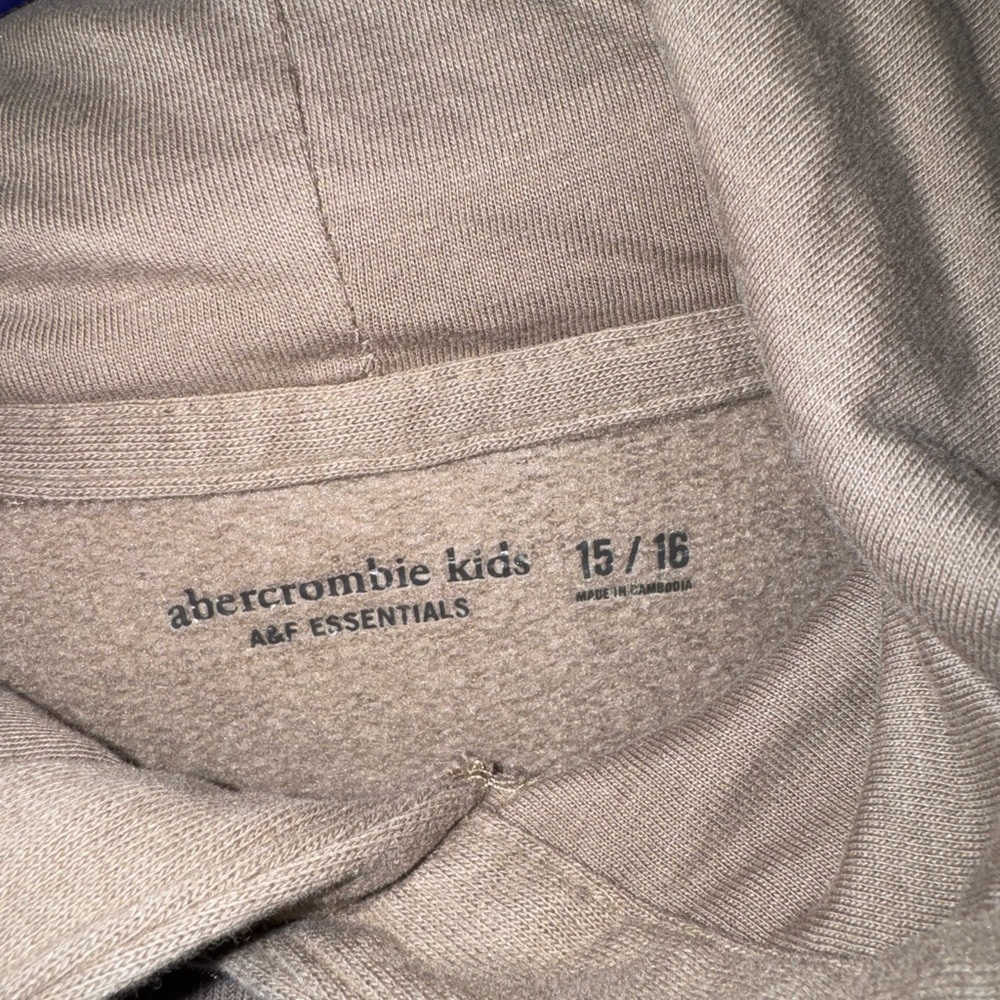 Abercrombie and Fitch Kids Light Brown Hoodie Size 15/16 - Picture 6 of 6